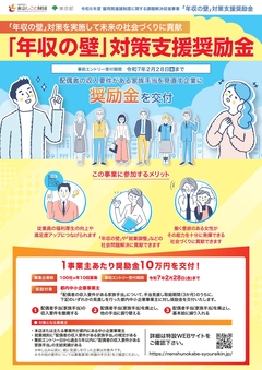 「年収の壁」対策支援奨励金事業チラシおもて面