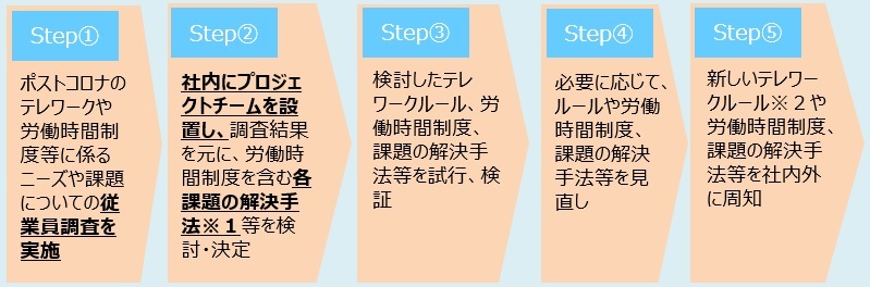 取組実施Step(1)から(5)